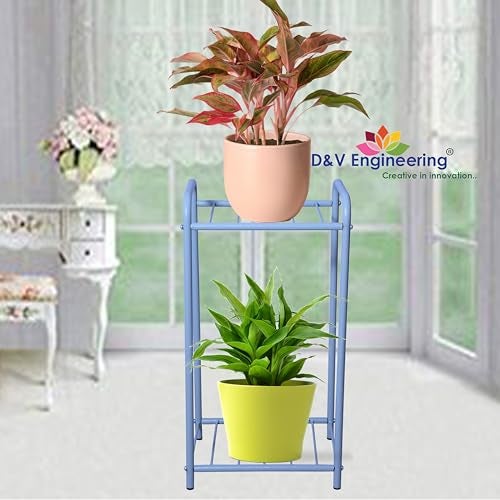 D&V ENGINEERING - Creative in innovation D&V Engineering Metal Water Dispenser Stand for 20L Bottle | 2-Tier Water Bottle Holder & Flower Pot Stand | 2.2 ft Tall Water Filter Stand - Grey - Image 5