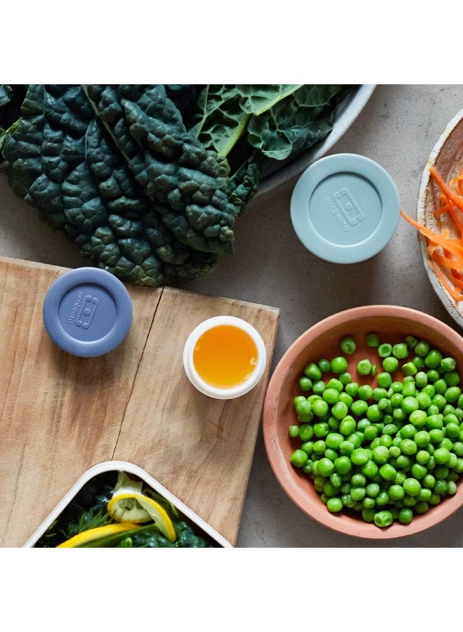 monbento - MB Temple S Natural Lunch Box Sauce Containers - Small Pots with Lid for Sauces - Airtight - Reusable - Compatible with MB Original & MB Square Bento Box - Green and Blue - Image 3