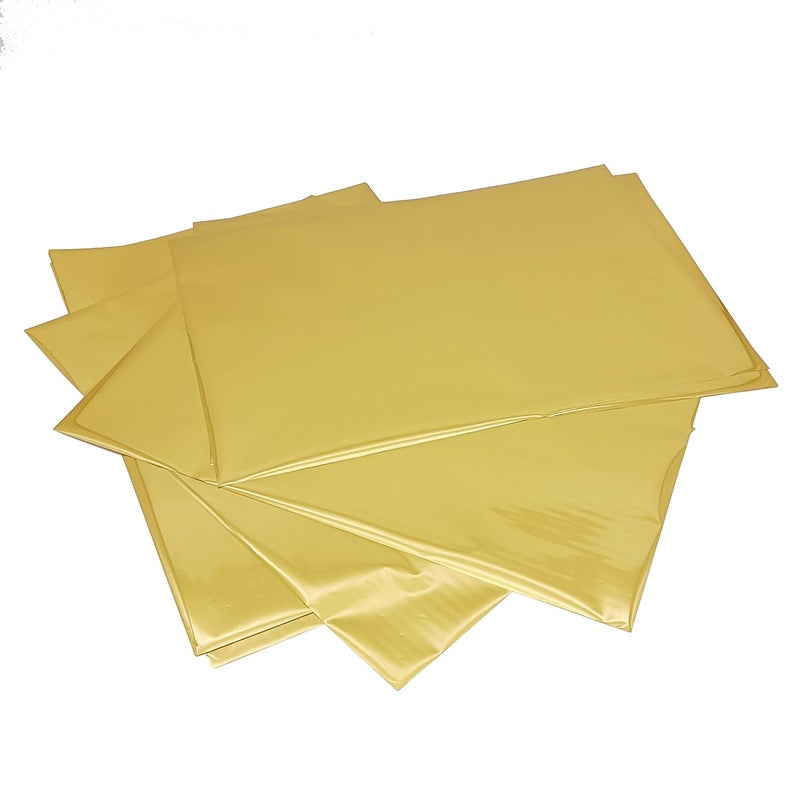 JBQUEEN 50 Sheets A4 Size Reactive Foil Transfer Foil Paper Use Laminator Laser Printer, Transfer Craft Foil for Handmade Craft Accessories (Matte Golden) - Image 3