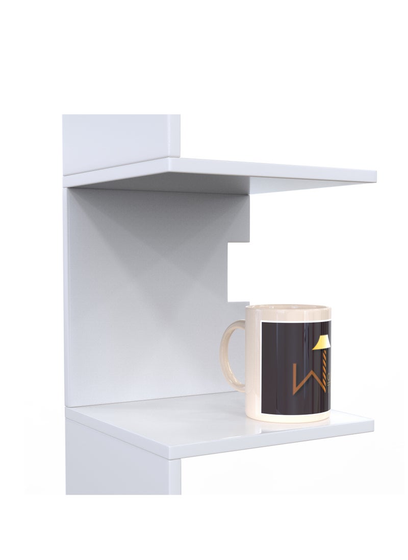 Wooden Twist - Zig Zag Alzak Floating Corner Shelves - Image 1