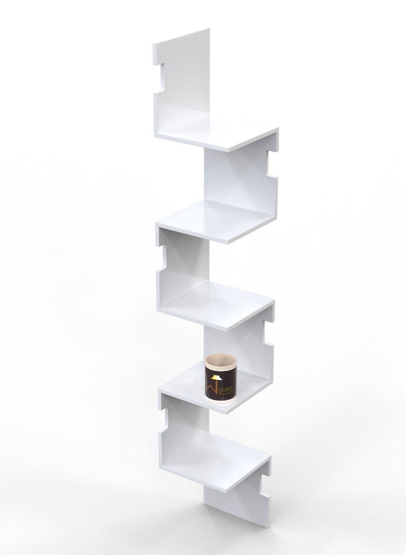 Wooden Twist - Zig Zag Alzak Floating Corner Shelves - Image 1