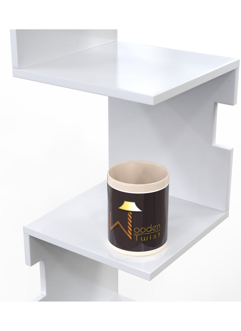 Wooden Twist - Zig Zag Alzak Floating Corner Shelves - Image 1