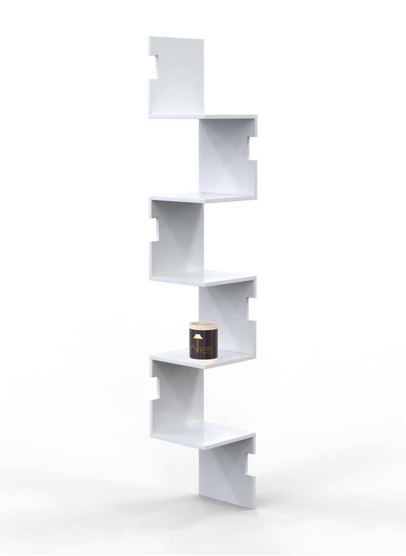 Wooden Twist - Zig Zag Alzak Floating Corner Shelves - Image 1