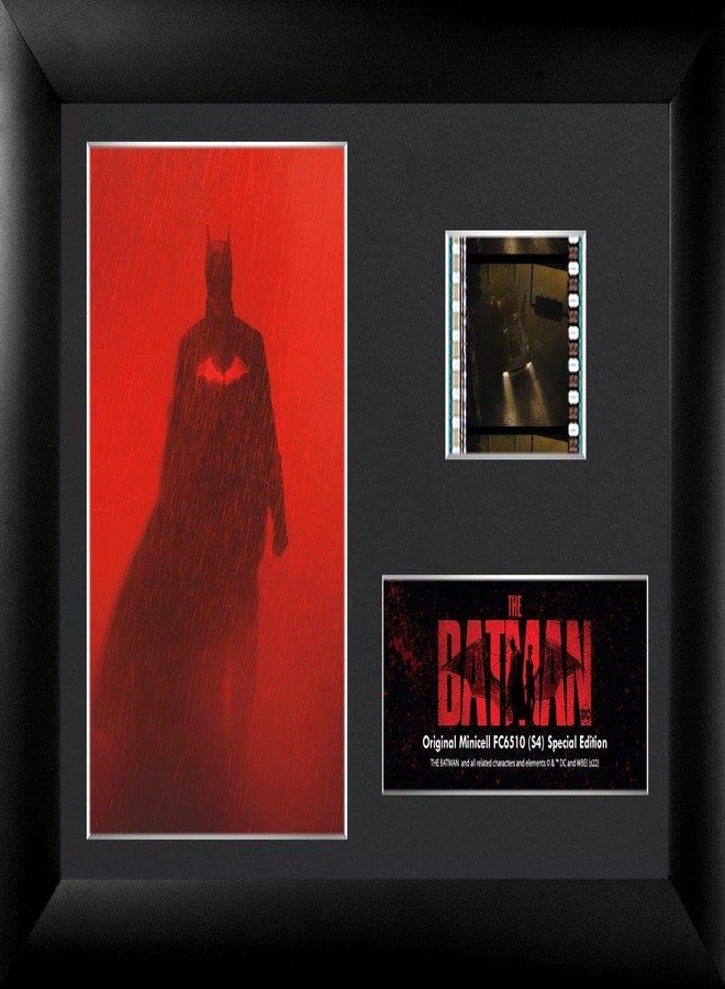 Trend Setters DC Comics - The Batman - Walking in Rain - FilmCells 7” x 5” MiniCell Desktop Presentation - Featuring 35 mm Film Clip with Easel Stand - Officially Licensed Movie Collectible - Image 1