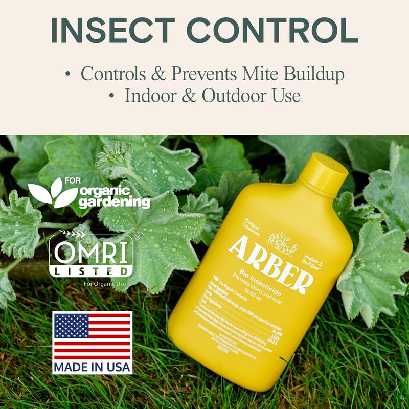 Arber Organic Insecticide Liquid Concentrate – Plant Spray for Indoor & Outdoor Use – Controls Fungus Gnats, Aphids, Whiteflies, Mealybugs & Spider Mites – Houseplant & Garden Insect Killer, Fast-Acting - Image 2