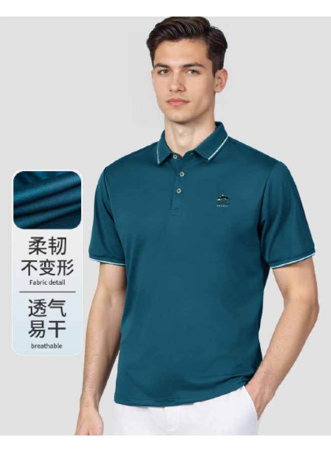 Fomoce summer Solid Color Comfortable Breathable Commuter Thin Men's Polo Shirt - Image 1