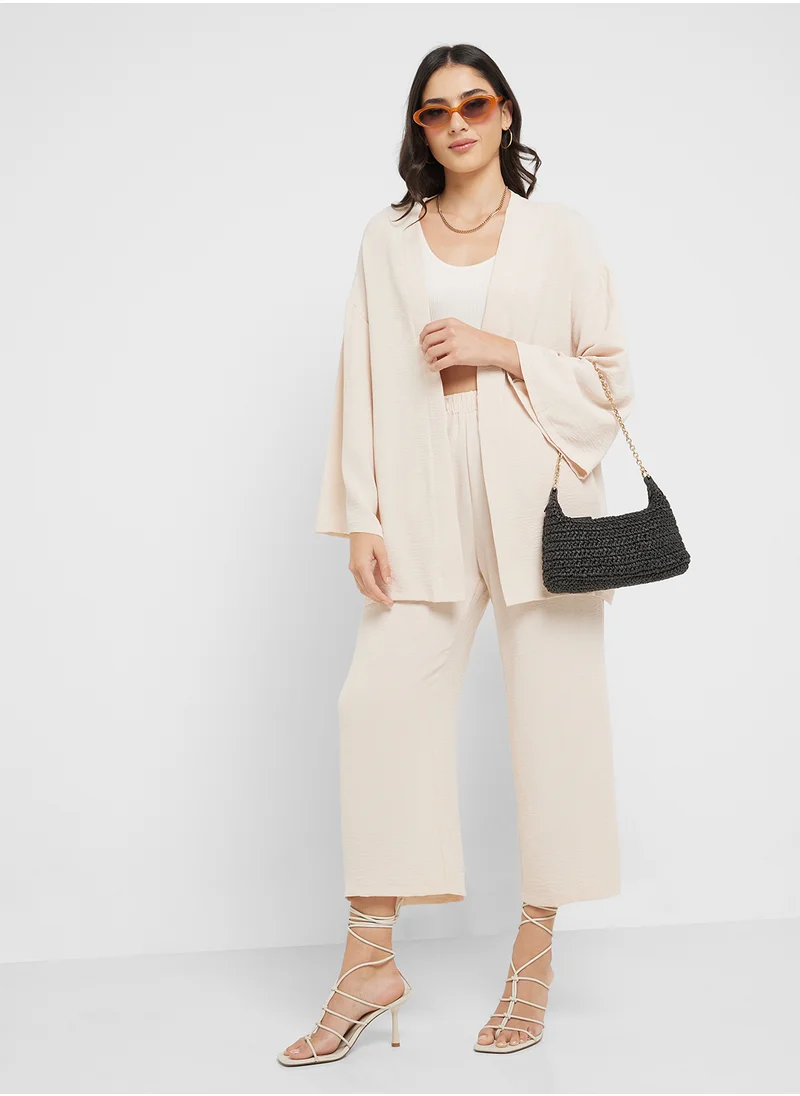 Ginger Oversize Longline Shrug & Wide Leg Pant Coord Set