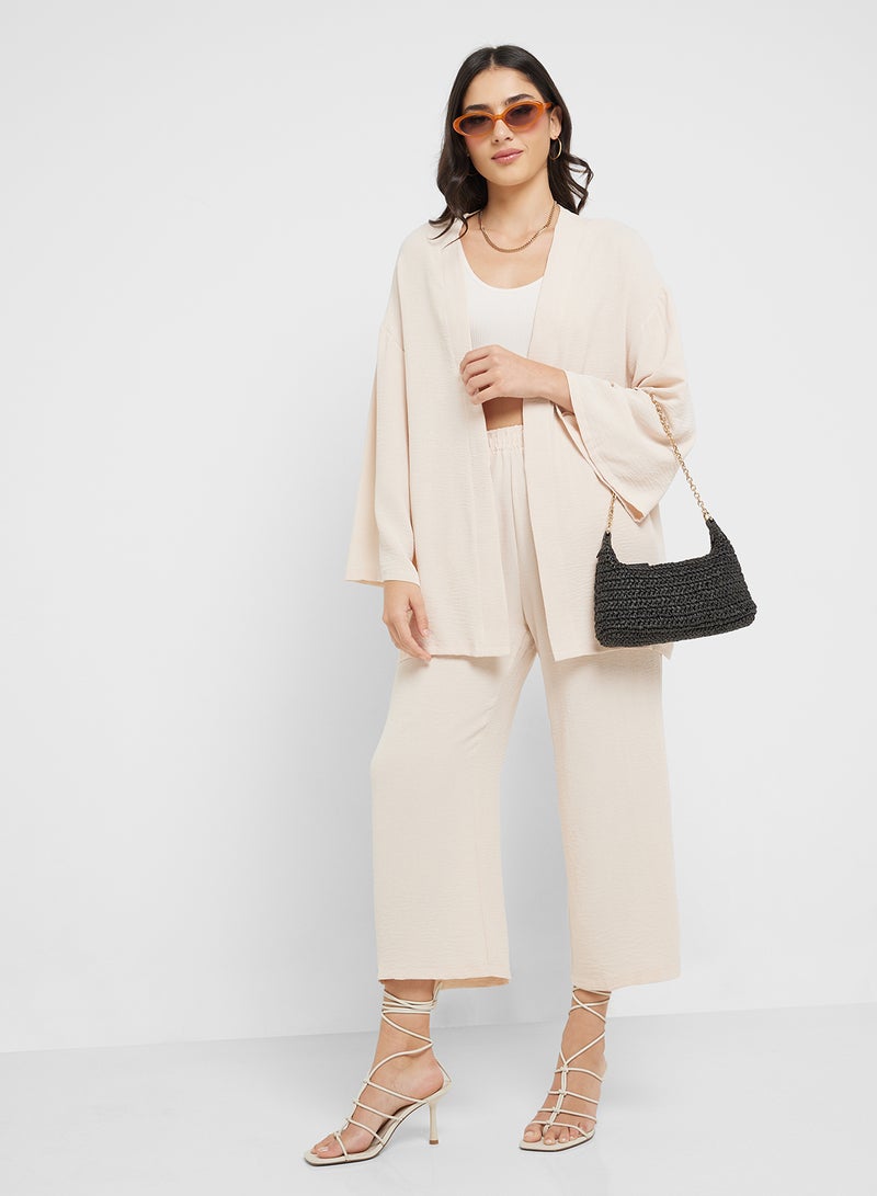 Ginger Oversize Longline Shrug & Wide Leg Pant Coord Set - Image 1