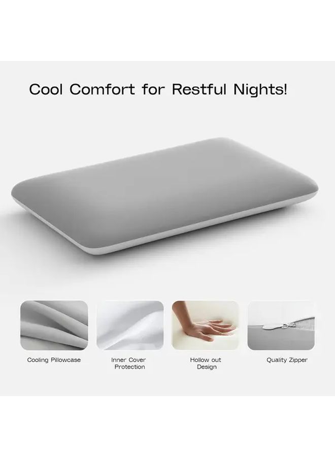Cooling Neck Pillow 21.65x13.78x3.15 Inch Slow Rebound Ice Cover Two Sided Support - Image 4