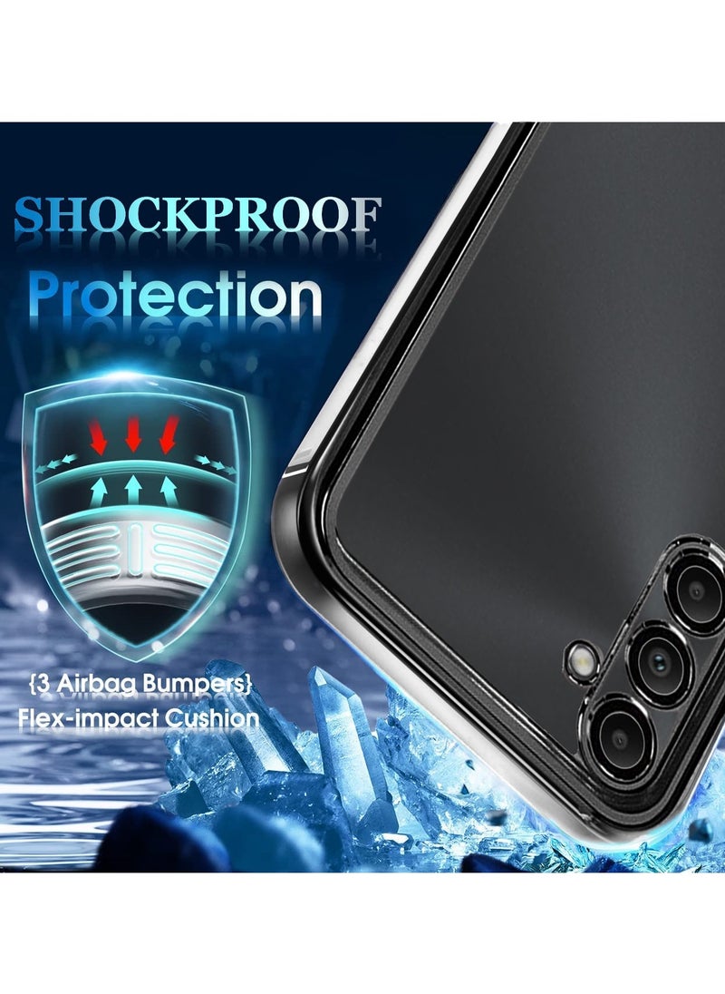 Wtech - Samsung Galaxy A16 5G 2024 Luxury Plating Raised Lips Camera Hole Case Cover - Black - Image 1