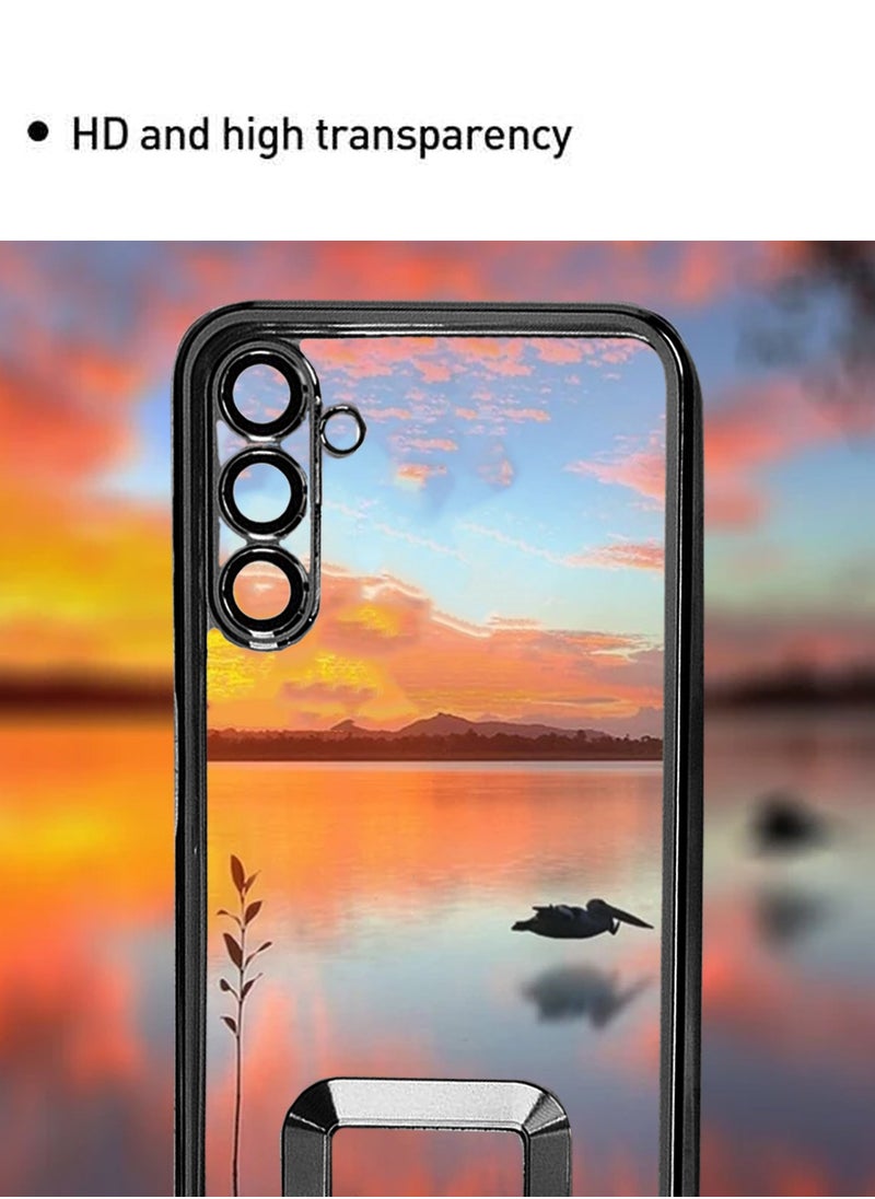 Wtech - Samsung Galaxy A16 5G 2024 Luxury Plating Raised Lips Camera Hole Case Cover - Black - Image 1