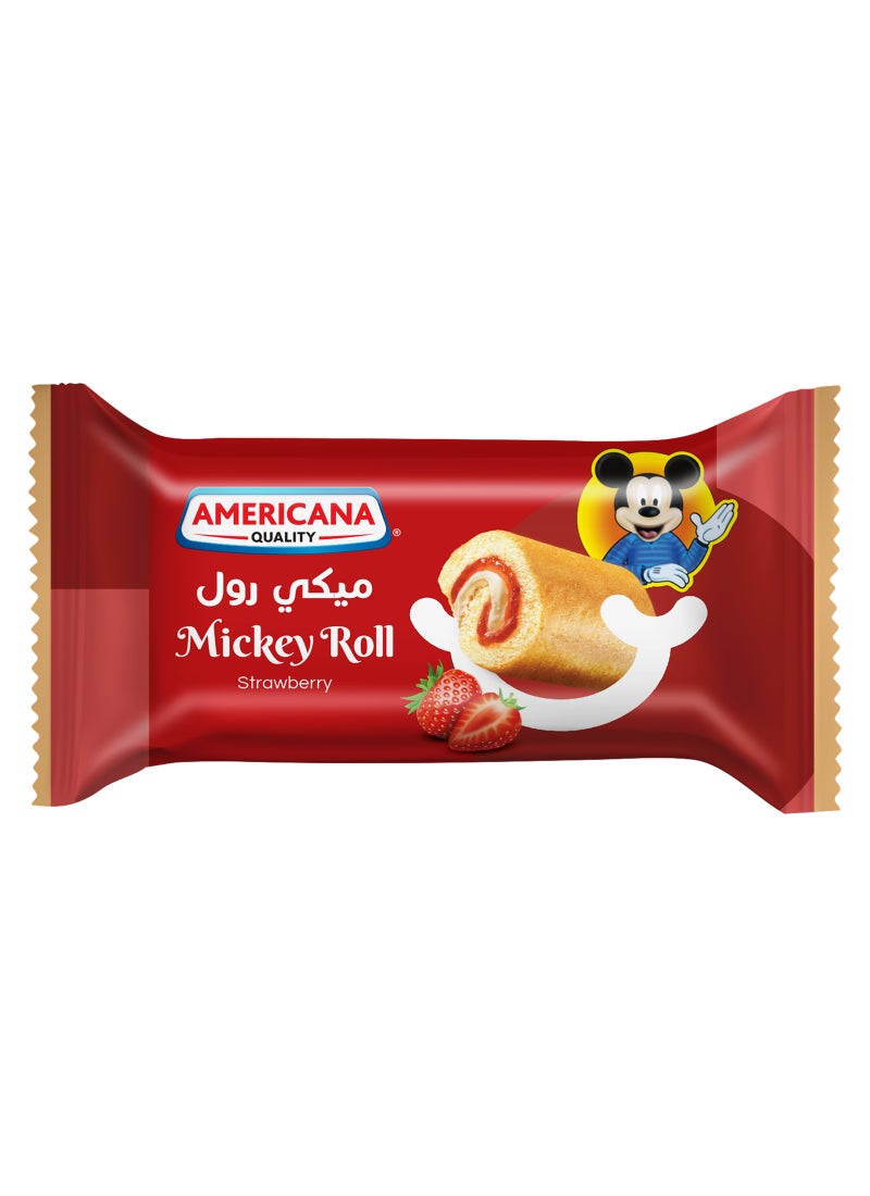 Americana Quality Mickey Roll Strawberry Cake 25g 