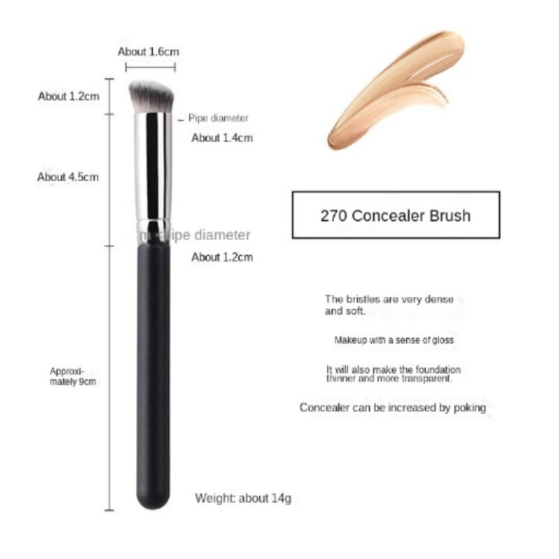 Makeup Brushes Set with Angled Foundation Brush and Concealer Brush for Flawless Base Makeup - Vegan Synthetic Bristles with High Density for Natural Coverage, No Streak No Cakey, Kabuki Brush for All - Image 5