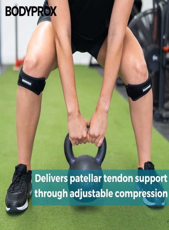 Bodyprox Patella Tendon Knee Strap 2 Pack, Knee Pain Relief Support Brace Hiking, Soccer, Basketball, Running, Jumpers Knee, Tennis, Tendonitis, Volleyball & Squats - Image 5