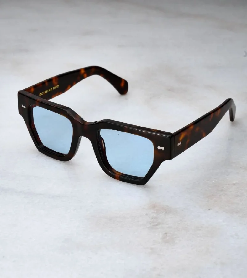 Explicit Poets Explicit Poets Unisex DYLAN Tortoise - Blue Stylish Sunglasses, A10EP5