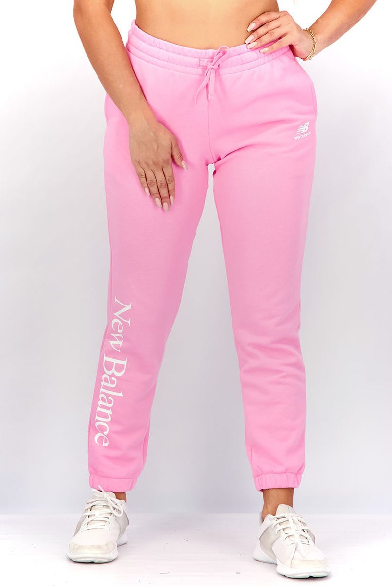 New Balance Women Sport Fit Drawstring Brand Logo Jogger Pants, Pink - Image 1