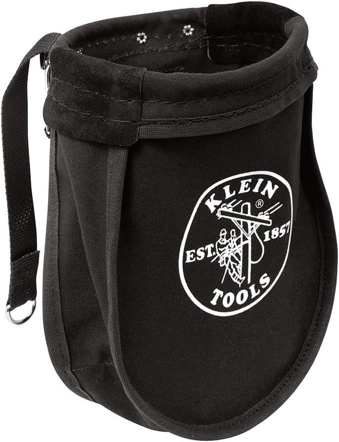 Klein Tools 51A Utility Tool Pouch for Nuts and Bolts with Interior Pocket - Durable Canvas, 9 x 3.5 x 10-Inch - Image 1