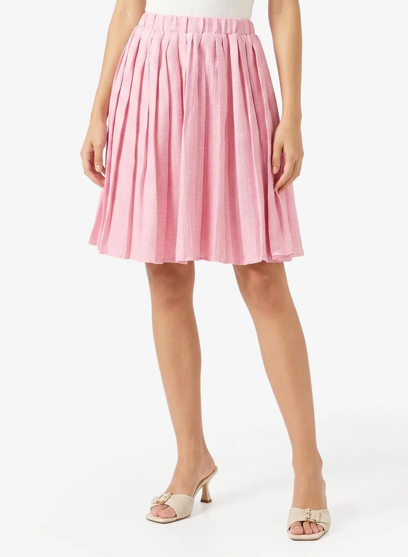 Ginger  Structured Button Up Vest & Pleated Skirt Set for Women | Best Price UAE