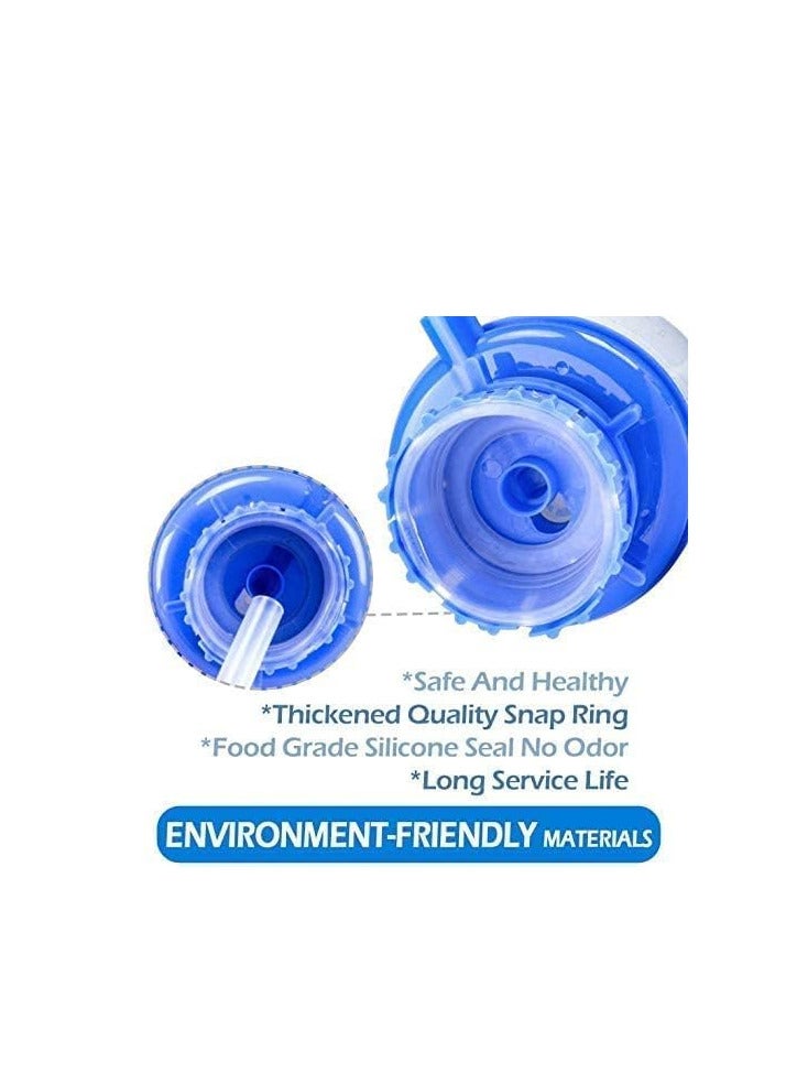 ECVV Water Bottles Pump Blue Manual Hand Pressure Drinking Fountain Pressure Pump Water Press Pump with an Extra Short Tube and Cap Fits Most 2-6 Gallon Water Coolers - Image 3