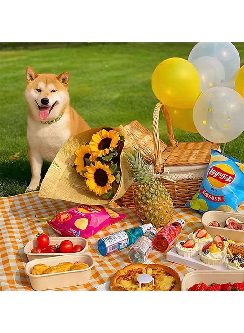 KINGMAZI 200x200cm Large Outdoor Foldable Picnic Blanket Waterproof Beach Mat Waterproof Picnic Blanket Portable Picnic Mat Portable For Outdoor Camping Family Outdoor Park Garden - Image 4