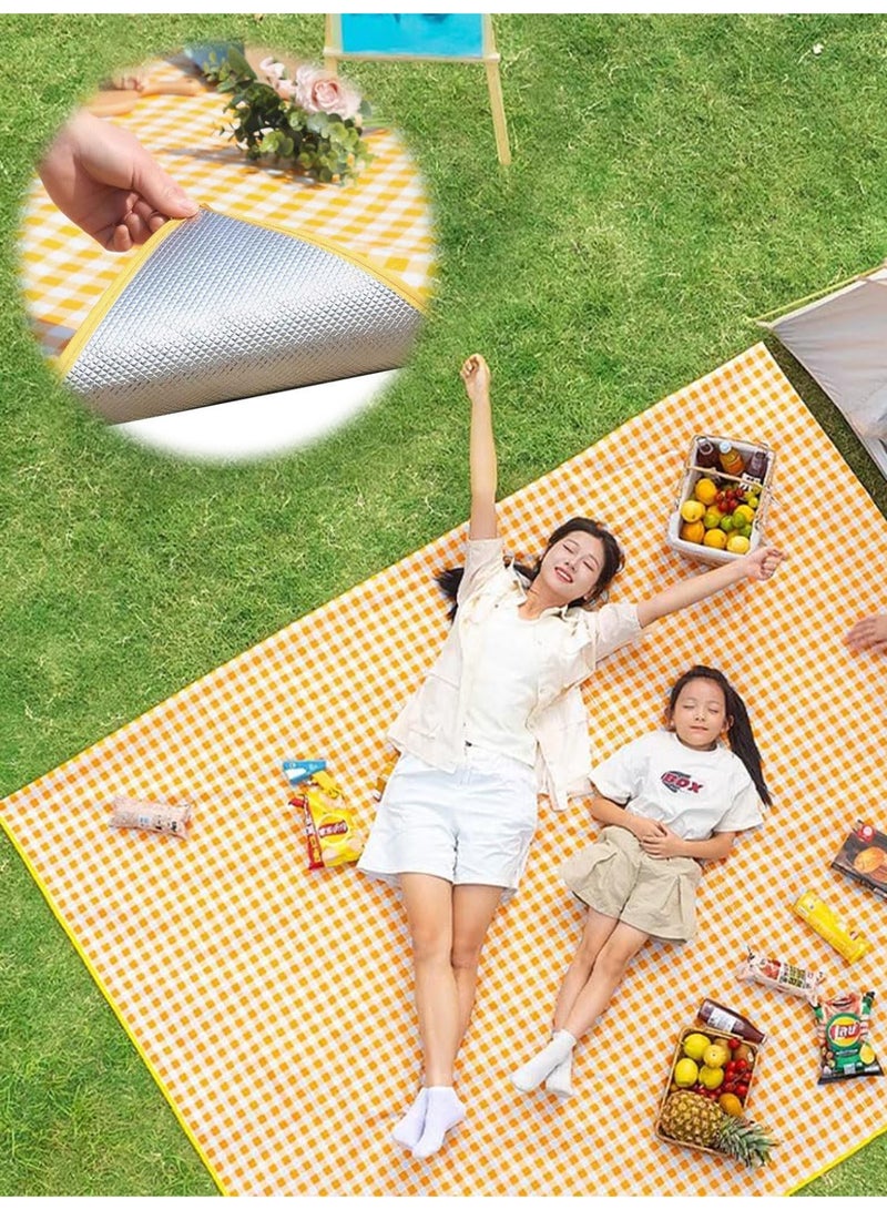 KINGMAZI 200x200cm Large Outdoor Foldable Picnic Blanket Waterproof Beach Mat Waterproof Picnic Blanket Portable Picnic Mat Portable For Outdoor Camping Family Outdoor Park Garden - Image 1
