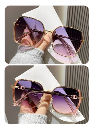 Women's Semi Rimless Sunglasses Half Frame Sun Glasses Square Sunglasses Polarized UV Protection Trendy Designer Sun Glasses - view 3