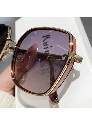 Women's Semi Rimless Sunglasses Half Frame Sun Glasses Square Sunglasses Polarized UV Protection Trendy Designer Sun Glasses - view 4