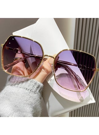 Women's Semi Rimless Sunglasses Half Frame Sun Glasses Square Sunglasses Polarized UV Protection Trendy Designer Sun Glasses - view 2