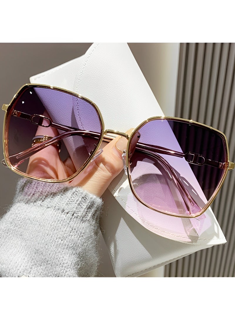 REOCLE Women's Semi Rimless Sunglasses Half Frame Sun Glasses Square Sunglasses Polarized UV Protection Trendy Designer Sun Glasses - Image 2