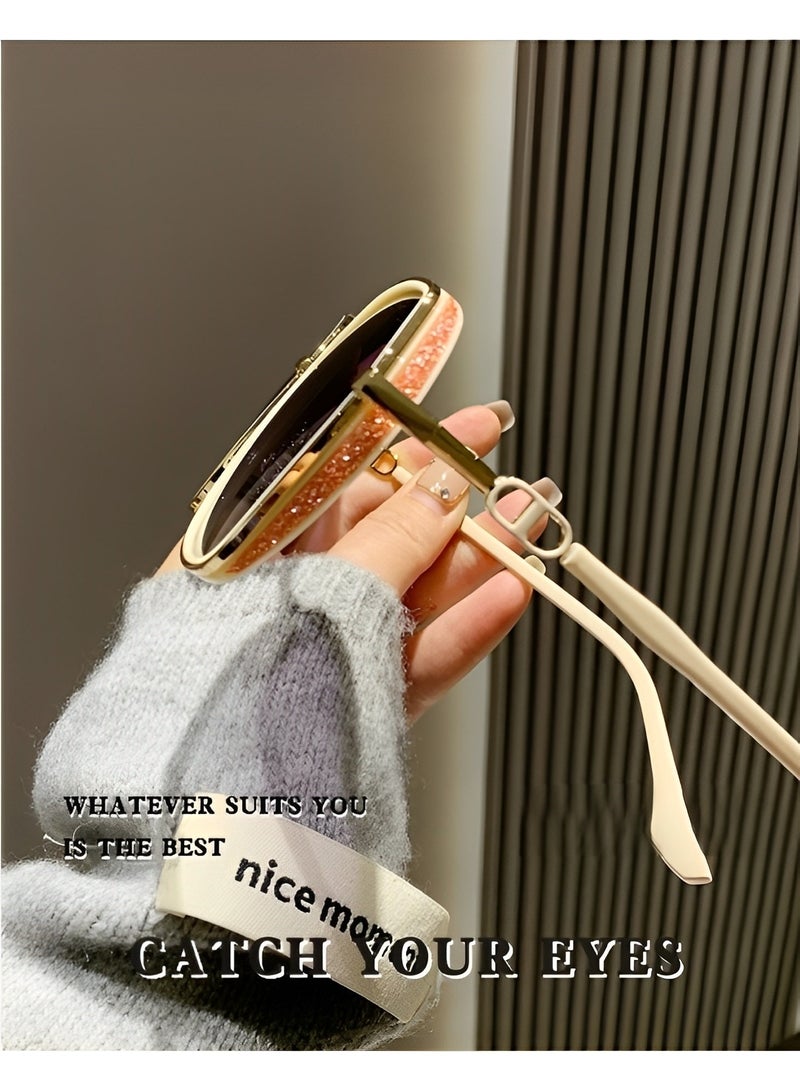 REOCLE Women's Semi Rimless Sunglasses Half Frame Sun Glasses Square Sunglasses Polarized UV Protection Trendy Designer Sun Glasses - Image 5