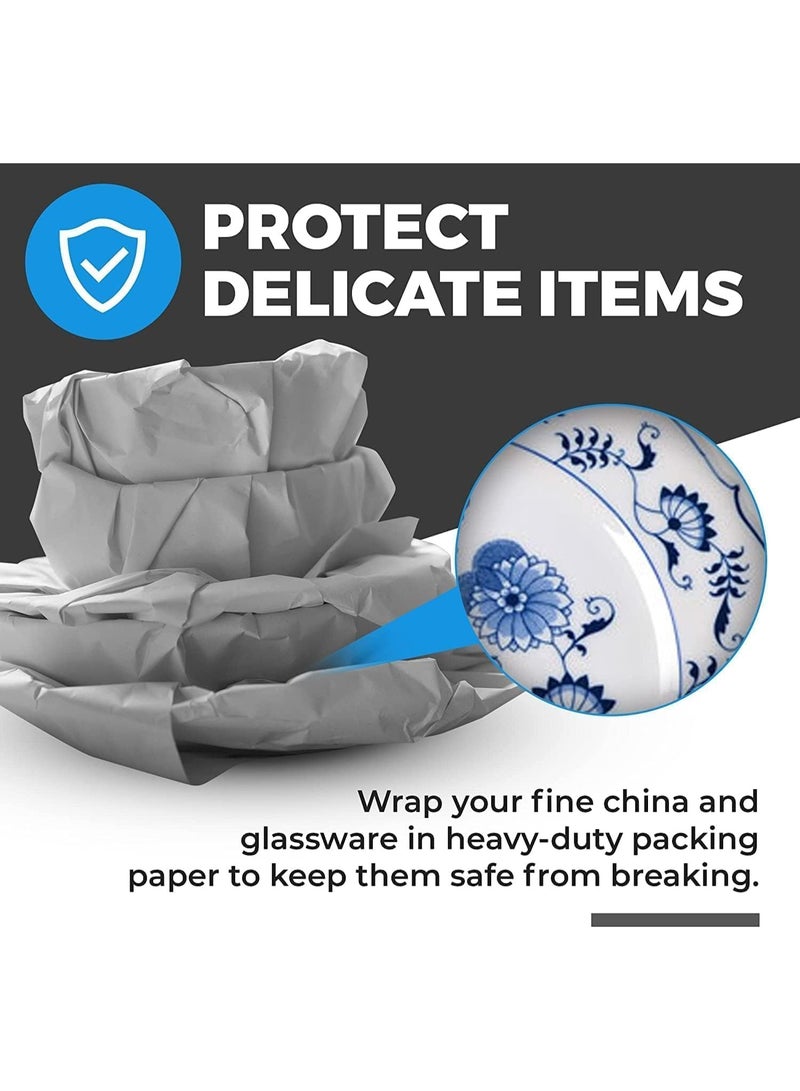 أوراق تغليف للنقل، ورق الصحف لنقل اللوازم والشحن والتغليف وحشو الصناديق، مقاس 78.7 سم × 54.6 سم، وزن 6 كيلوجرام، 300 ورقة، من شينوك - Image 4