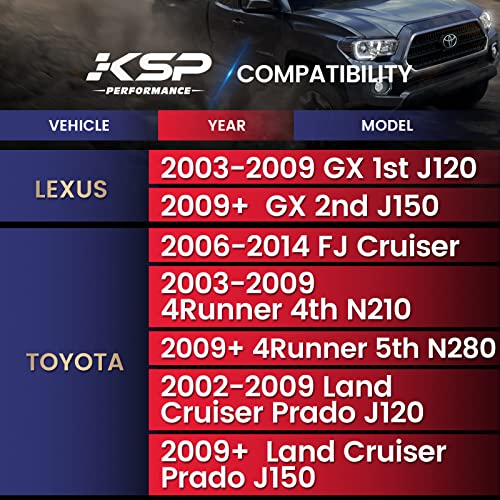 KSP PERFORMANCE KSP 4Runner Upper Control Arm, 2-4in Adjustable Front Control Arm Compatible with Toyota FJ Cruiser Land Cruiser Prado J120 J150, Aftermarket Arm Replace Stock A-arm After 2-4" Lift on Lexus J120 J150 - Image 2