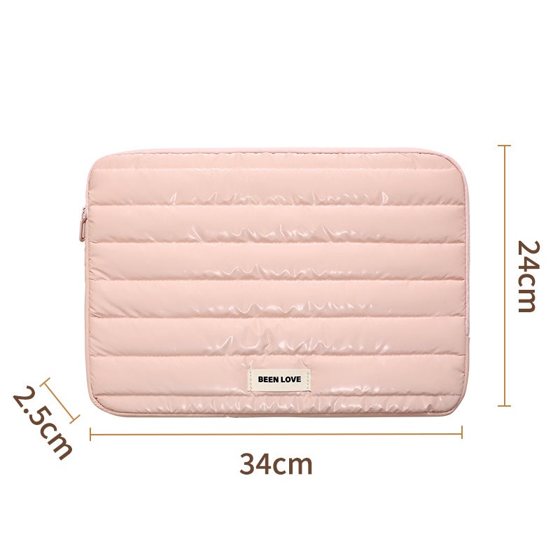 New down Cloth Computer Sleeve Baby Velvet Bubble Wrap Computer Bag 13.3inch / 14inch Computer Sleeve Bag - Image 1