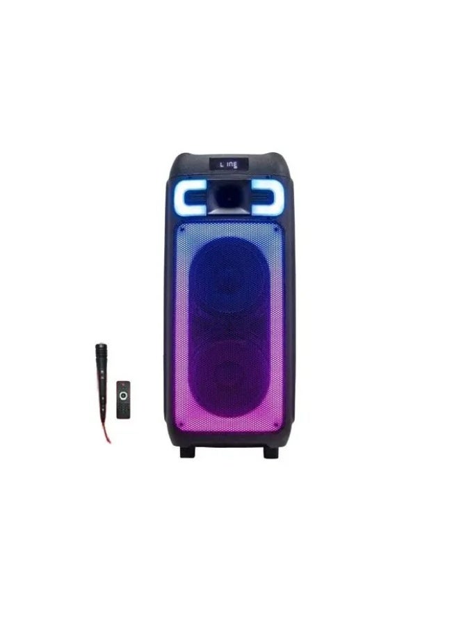 Platinum Bluetooth Speaker , Platinum AH-8200 Professional 8" Dual Bluetooth Speaker with LED Lights, Microphone & Remote – Portable Rechargeable Speaker System - Image 3