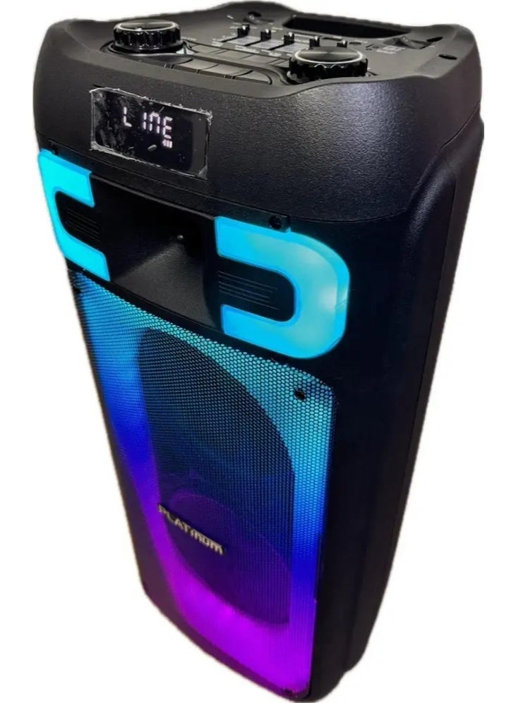 Platinum Bluetooth Speaker , Platinum AH-8200 Professional 8" Dual Bluetooth Speaker with LED Lights, Microphone & Remote – Portable Rechargeable Speaker System - Image 2