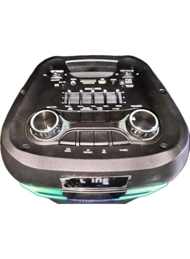 Platinum Bluetooth Speaker , Platinum AH-8200 Professional 8" Dual Bluetooth Speaker with LED Lights, Microphone & Remote – Portable Rechargeable Speaker System - Image 4