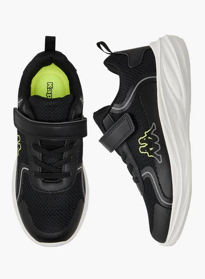 Kappa Boys' Logo Print Sports Shoes with Hook and Loop Closure