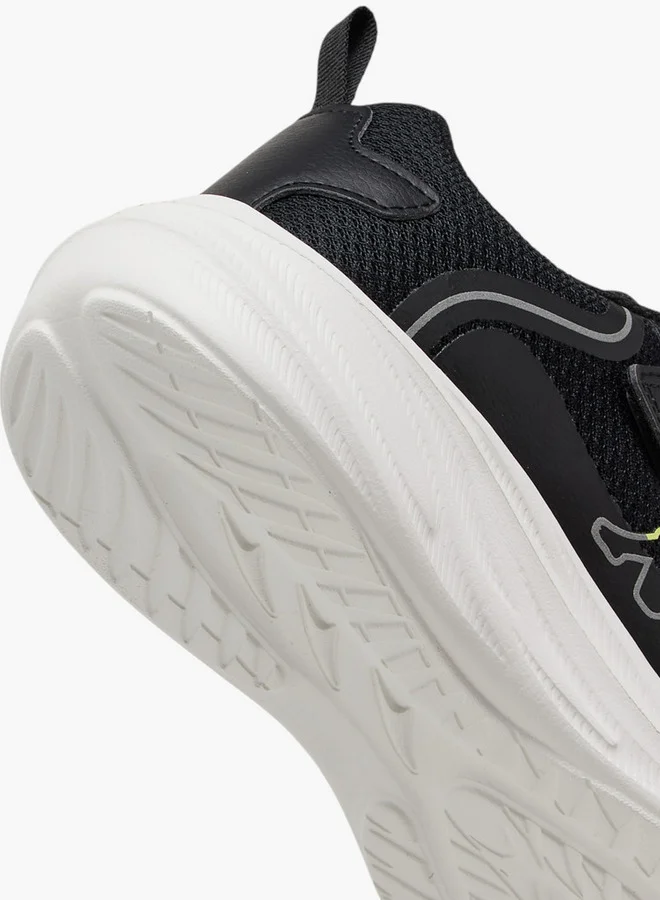 Kappa Boys' Logo Print Sports Shoes with Hook and Loop Closure