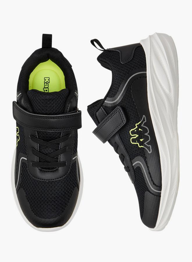 Kappa Boys' Logo Print Sports Shoes with Hook and Loop Closure - Image 2