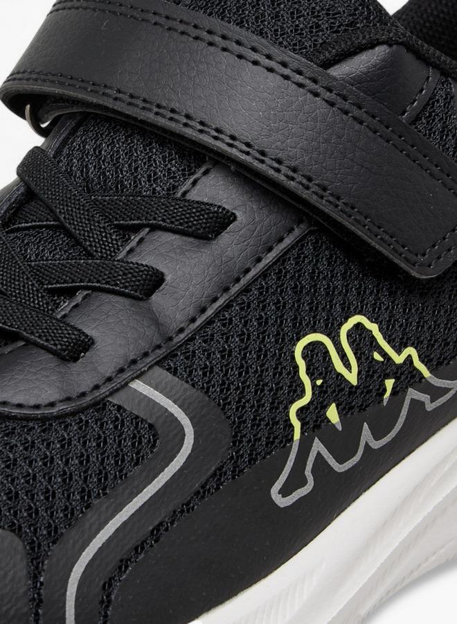Kappa Boys' Logo Print Sports Shoes with Hook and Loop Closure - Image 4