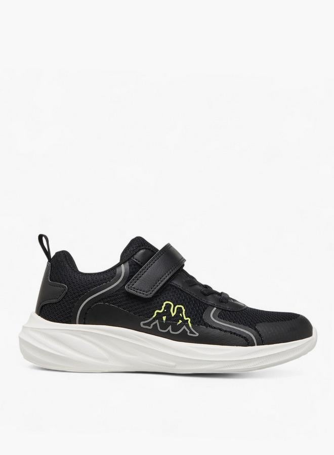 Kappa Boys' Logo Print Sports Shoes with Hook and Loop Closure - Image 3