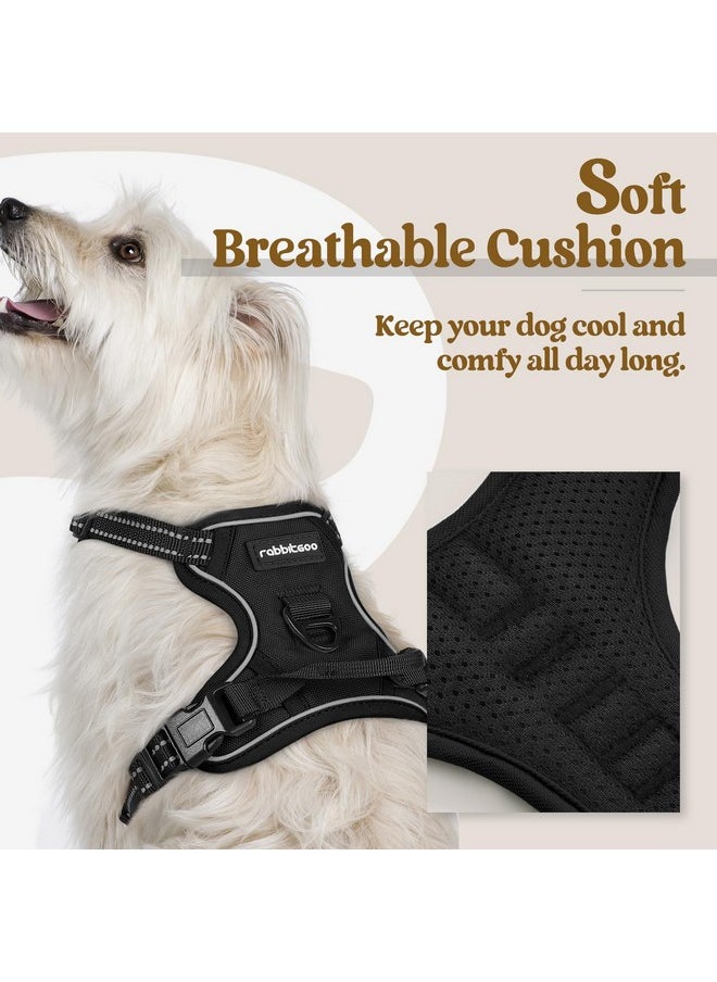 Rabbitgoo rabbitgoo Dog Harness No Pull with 2 Leash Clips, Adjustable Soft Padded, Reflective Oxford No Choke Pet Vest with Easy Control Handle for Puppy, Black, XS  - Image 1