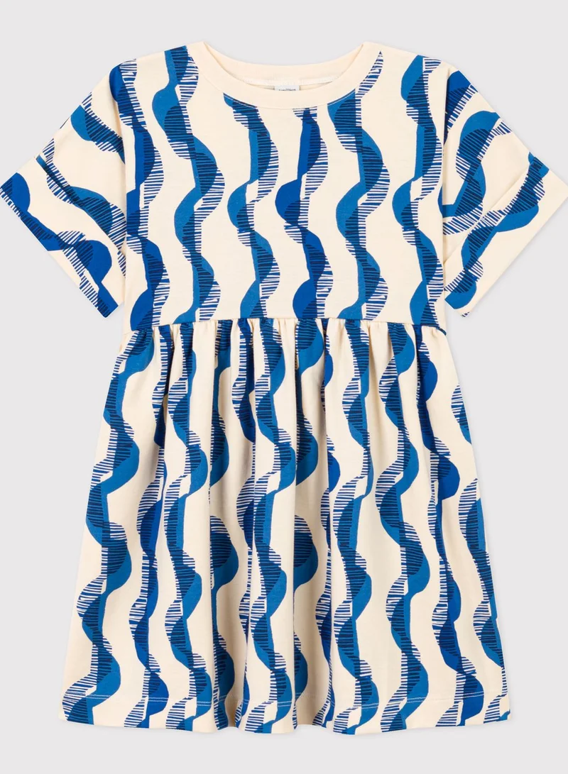 Petit Bateau Kids Printed Tiered Dress