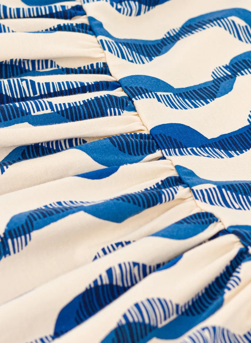 Petit Bateau Kids Printed Tiered Dress