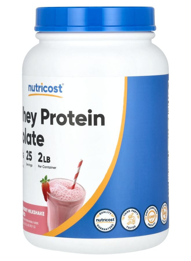 Nutricost Whey Protein Isolate Strawberry Milkshake 2 lb (907 g) - Image 2