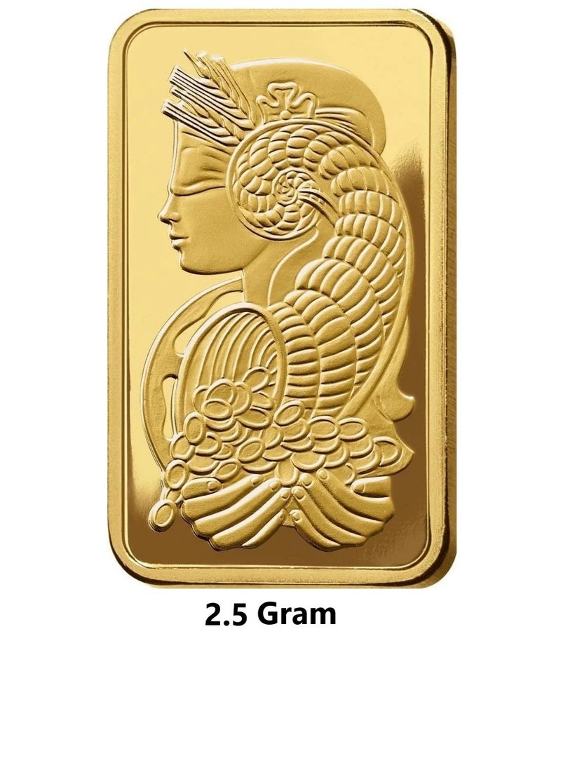 24 karat gold bar, weighing 2.5 gram