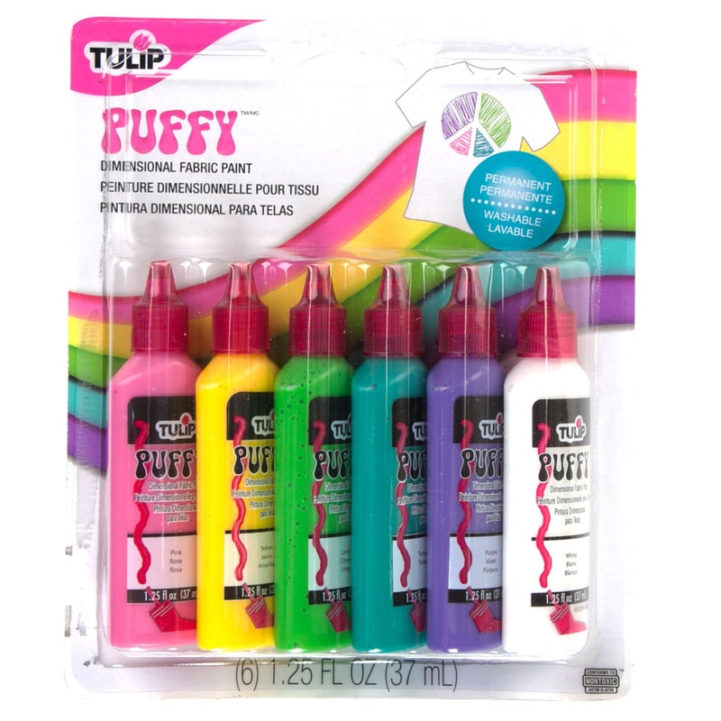 Tulip Puffy Paint: 3-D Fashion Paint, Assorted Colors, 6 Pack - Image 1