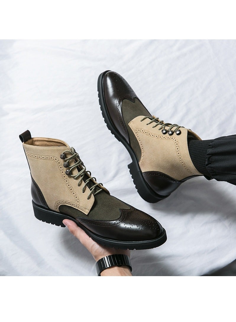 KUYING New Men's Casual Leather Boots - Image 3