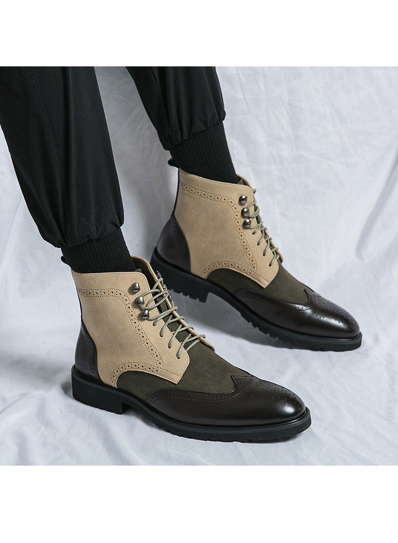 KUYING New Men's Casual Leather Boots - Image 2