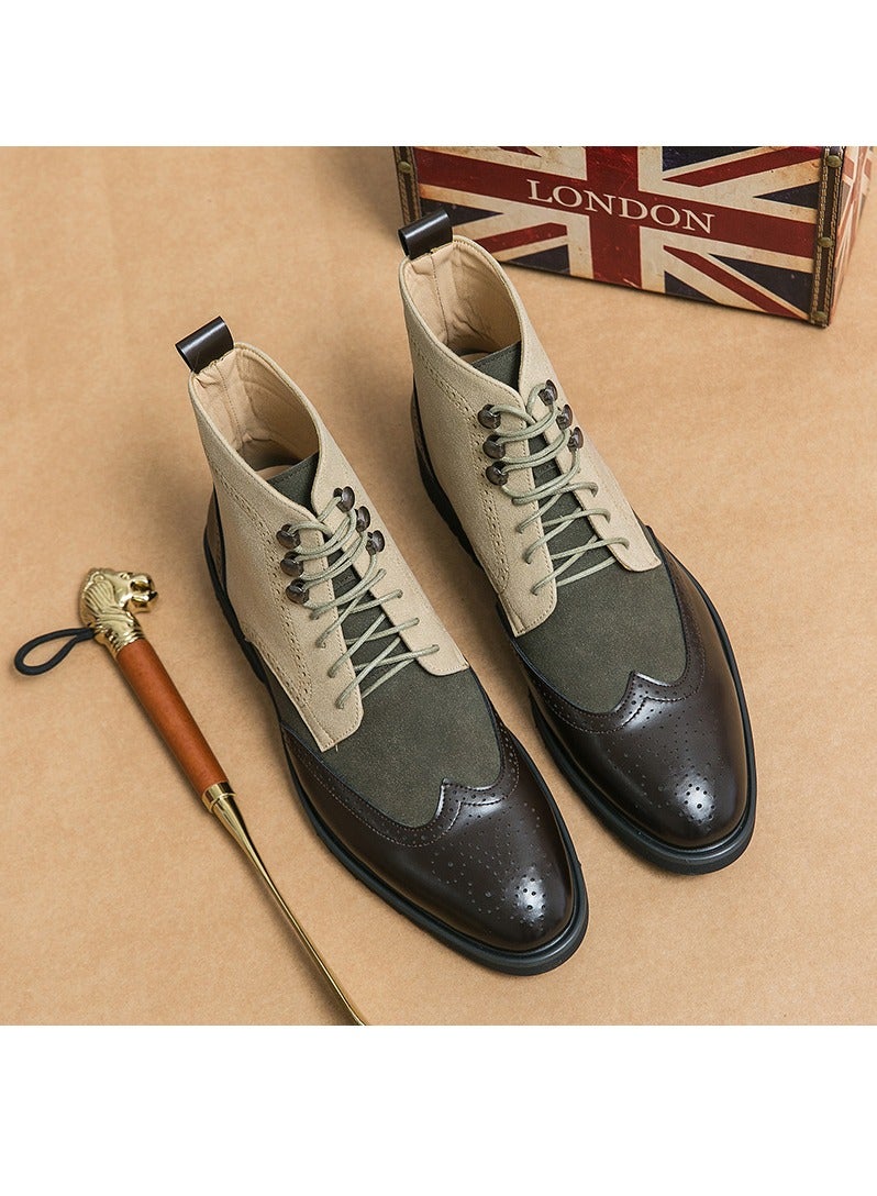 KUYING New Men's Casual Leather Boots - Image 4